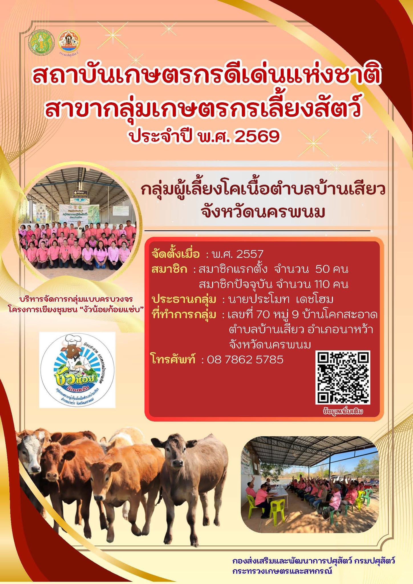 สถาบันเกษตรกรดีเด่นแห่งชาติ สาขากลุ่มเกษตรกรเลี้ยงสัตว์ ประจำปี พ.ศ. 2569