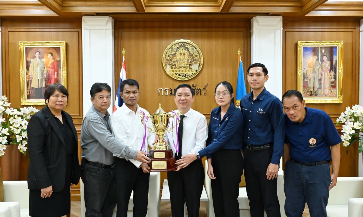 กรมปศุสัตว์ คว้าถ้วยพระราชทานสมเด็จพระกนิษฐาธิราชเจ้า กรมสมเด็จพระเทพรัตนราชสุดาฯ สยามบรมราชกุมารี รางวัลชนะเลิศในการประกวดโคเนื้อบึงสามพัน ครั้งที่ 18